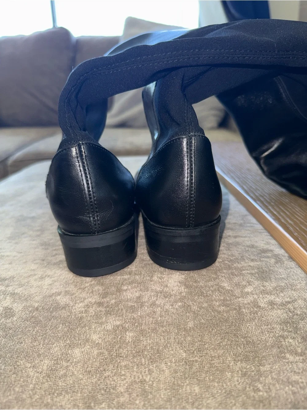 Clarks Pure Caddy Black Leather Knee High Boots US 10 EU 41.5